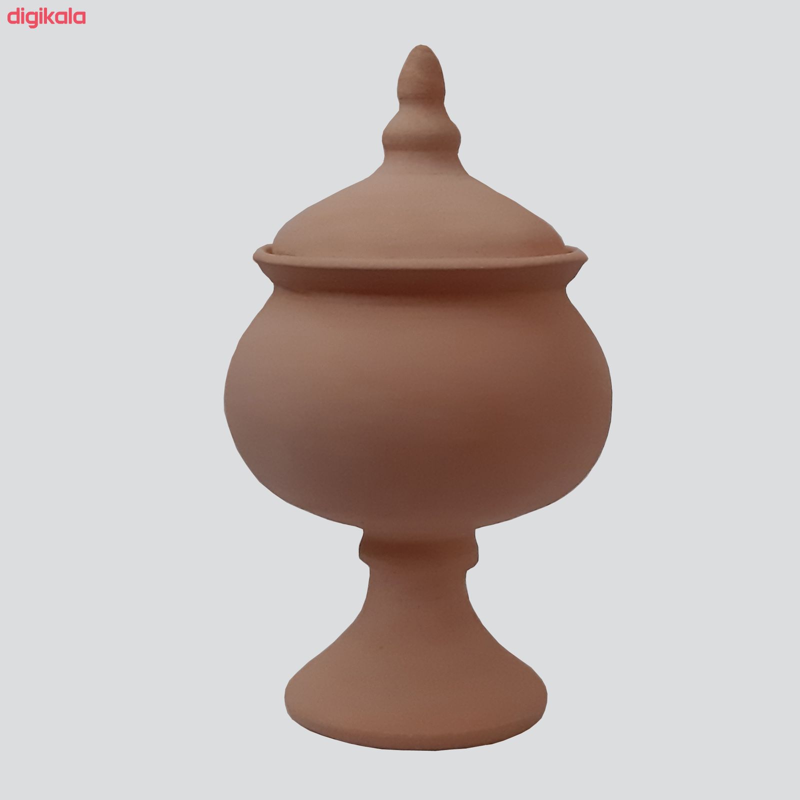 قندان سفالی خام مدل کاپ پایه دار کد GHC-004 main 1 1