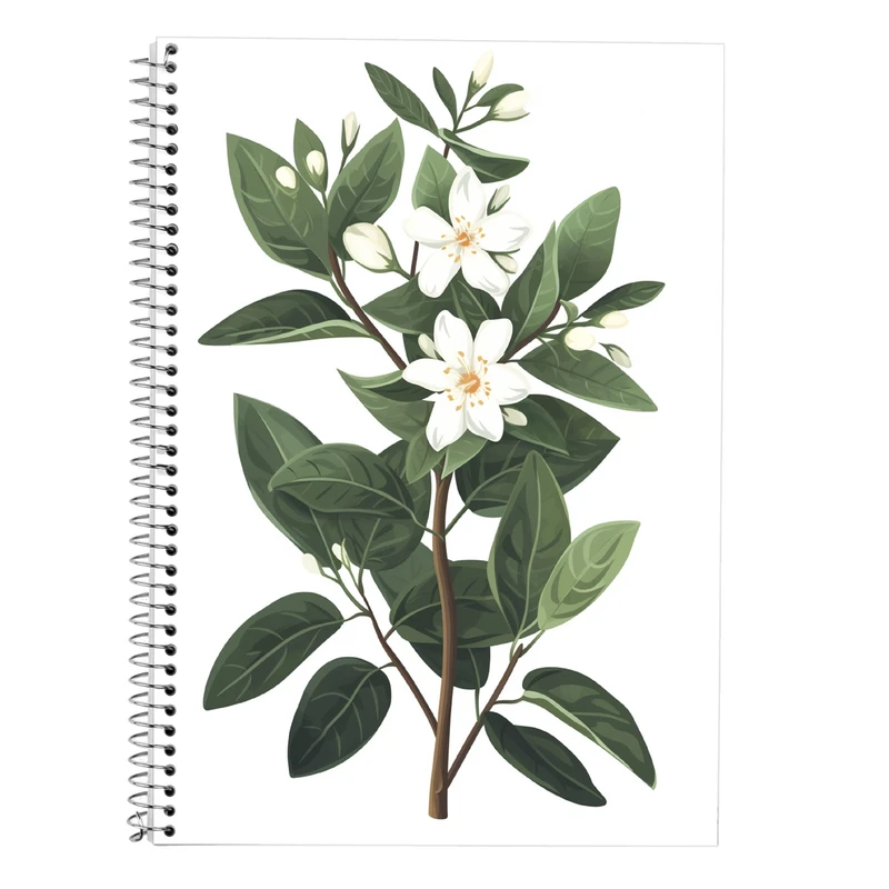 دفتر زبان 50 برگ مدوپد مدل سه خط طرح گل کد DF13871