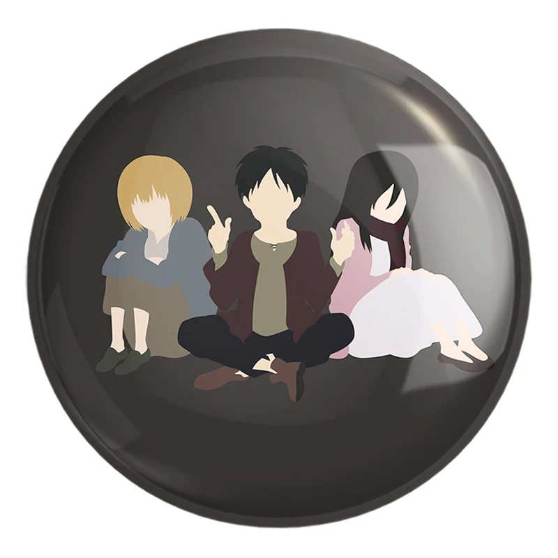 پیکسل خندالو طرح میکاسا و ارن و ارمین انیمه اتک آن تایتان Attack on Titan کد 18568 مدل بزرگ