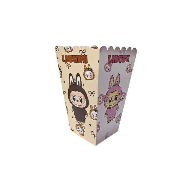 ظرف پاپ کورن یکبار مصرف مدل لبوبو کد LabubuP3 مجموعه 10 عددی