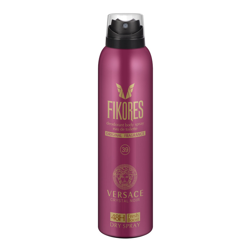 اسپری خوشبو کننده بدن زنانه فیکورس مدل Versace Crystal Noir حجم 200 میلی لیتر اسپری خوشبو کننده بدن زنانه فیکورس مدل Versace Crystal Noir حجم 200 میلی لیتر