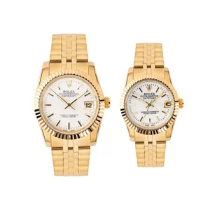 ست ساعت مچی زنانه و مردانه مدل دیت جاست کد 0038