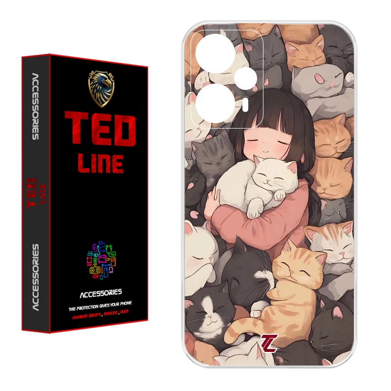 کاور تدلاین طرح گربه کد 1171 مناسب برای گوشی موبایل شیائومی Poco F5