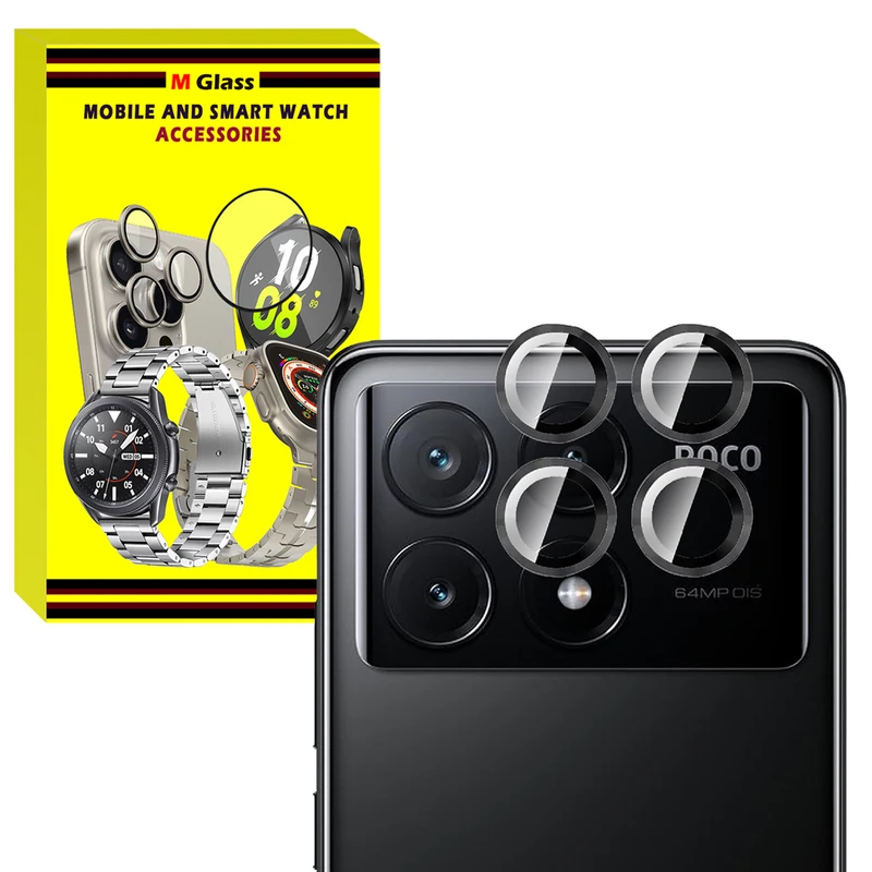 محافظ لنز دوربین رینگی ام‌گلس مدل Ring Protector مناسب برای گوشی موبایل شیائومی Poco F6 Pro