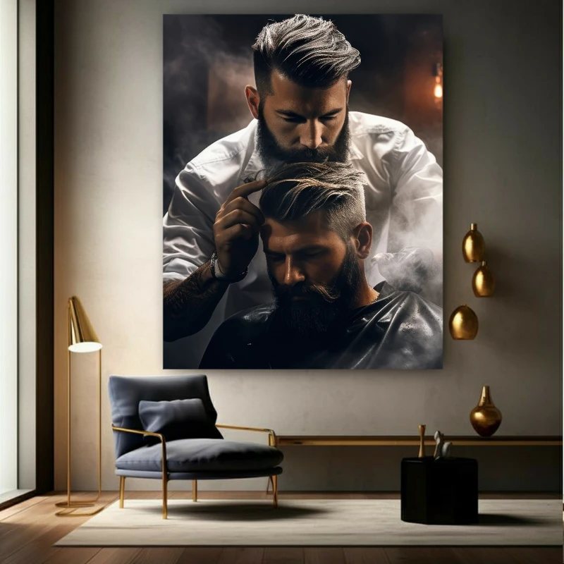 پوستر دیواری طرح آرایشگاه مردانه کد BK1432