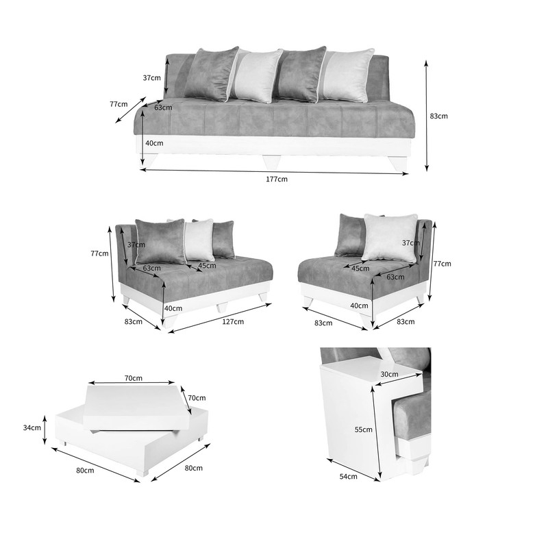 مبل راحتی هفت نفره کد WT-BL