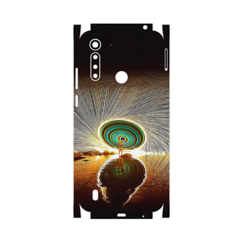 برچسب پوششی ماهوت مدل Night Light Fountain-FullSkin مناسب برای گوشی موبایل موتورولا Moto G8 Power Lite