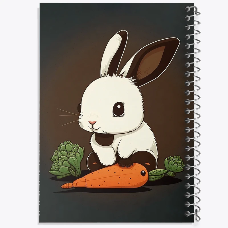 دفتر ژورنال نویسی 50 برگ خندالو مدل نقطه ای طرح خرگوش کیوت کد N1471