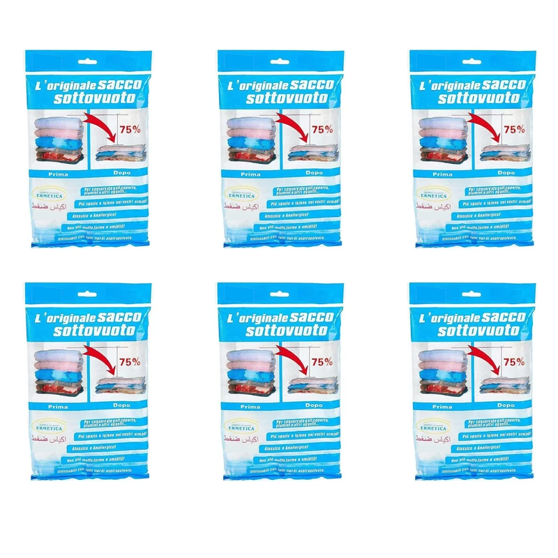 کیسه وکیوم مدل کاهش حجم Blue بسته 6 عددی