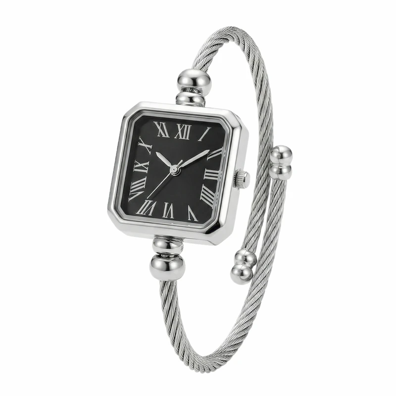 ساعت مچی عقربه‌ای کوارتز زنانه مدل مینیمال اسپرت بند النگویی کد ۴