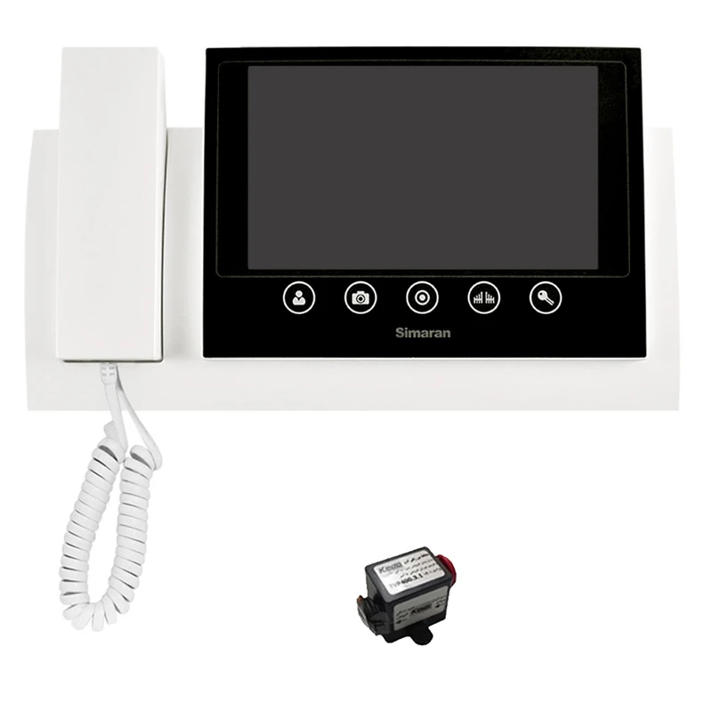 مانیتور دربازکن تصویری سیماران مدل 72TKM به همراه محافظ ولتاژ مانیتور