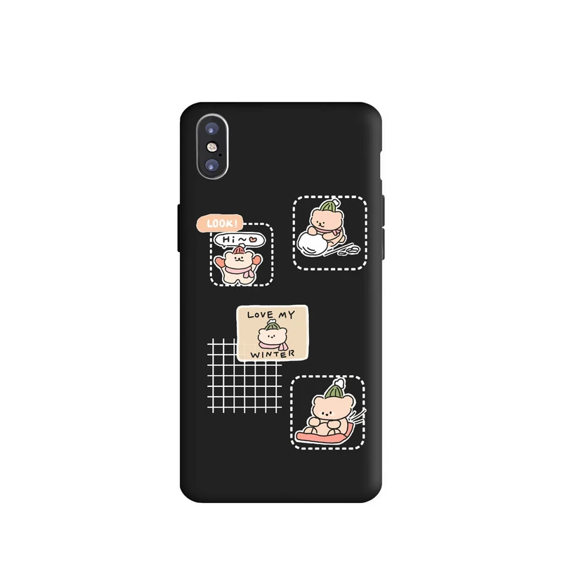کاور قاب گوشی طرح خرسی زمستانی کد z2903 مناسب برای گوشی موبایل اپل iphone Xs max