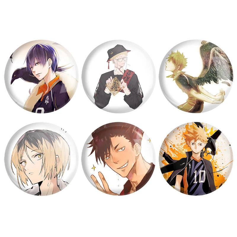 مگنت خندالو طرح انیمه هایکیو Haikyu کد 980A مجموعه 6 عددی