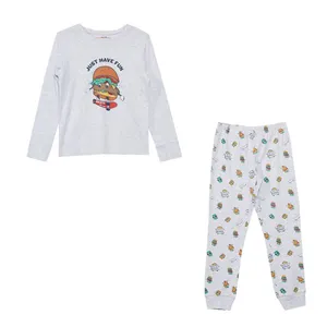 ست تی شرت و شلوار بچگانه کیابی مدل pyjama-long--burger