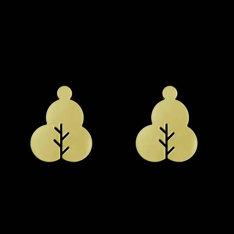 گوشواره طلا 18 عیار زنانه مدوپد مدل درخت کد GA1-15765