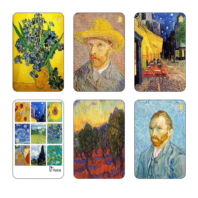 استیکر کارت مدل سام نگار طرح نقاشی‌های ون‌گوگ Van Gogh Paintings کد SP1662 مجموعه 6 عددی