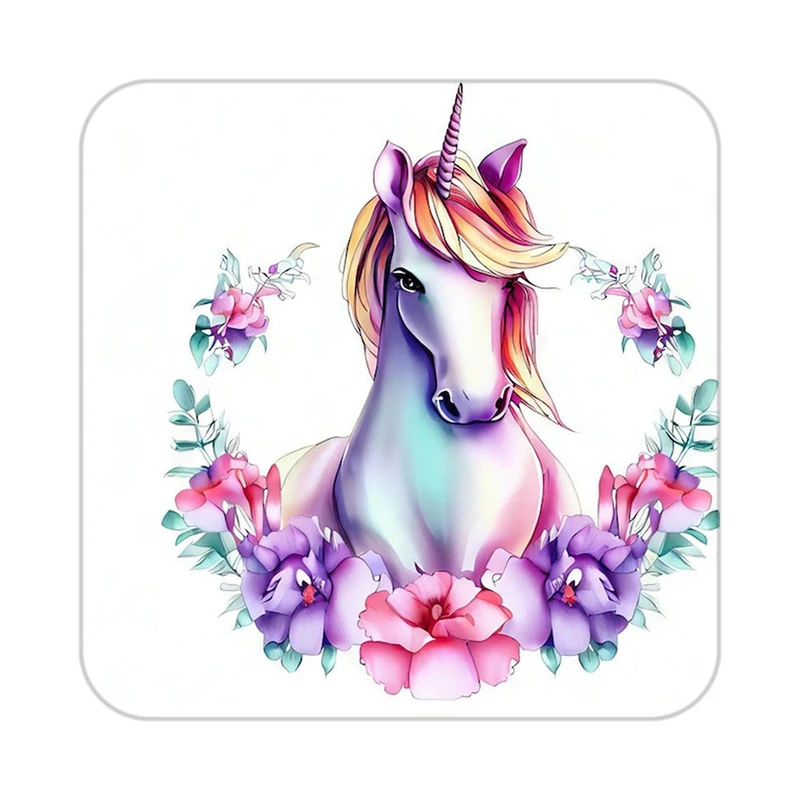 زیر لیوانی کاکتی طرح اسب تک شاخ و یونیکورن مدل mp30023