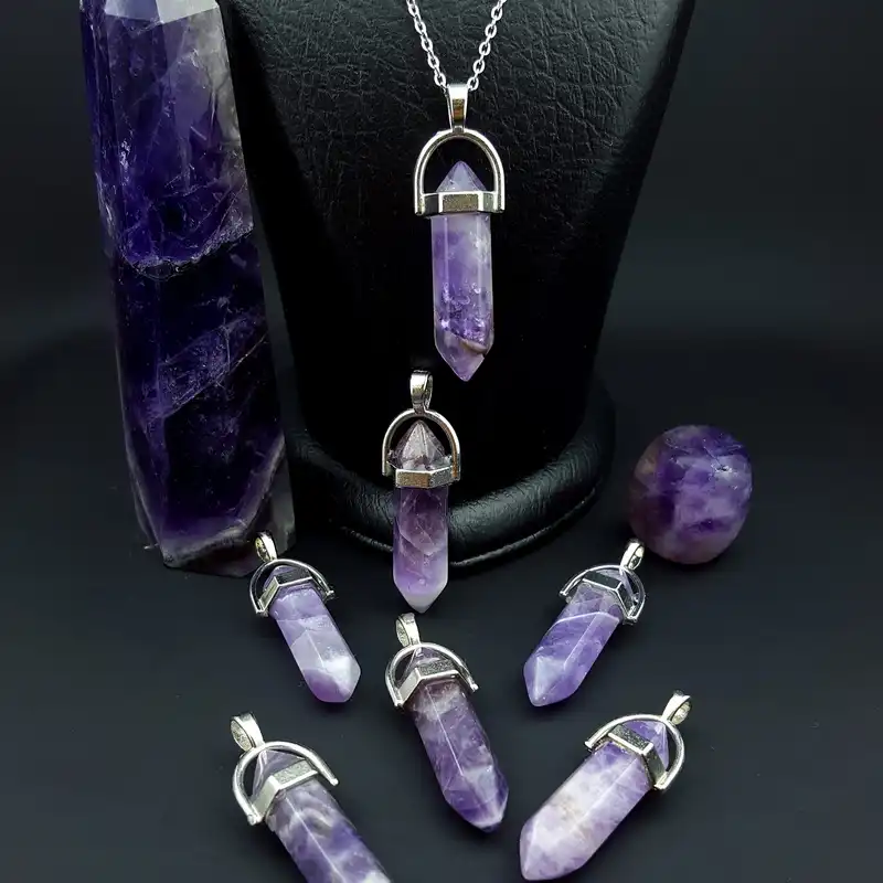 گردنبند زنانه مدل آمیتیست کد 09