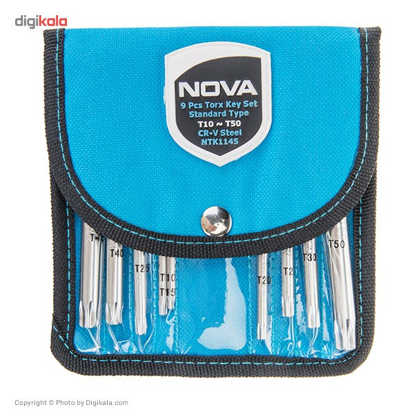 مجموعه 9 عددی آچار ستاره‌ای نووا مدل NTK-1144