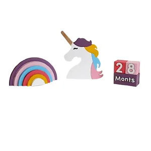 استند رومیزی کودک طرح یونیکورن مدل 060R مجموعه 3 عددی