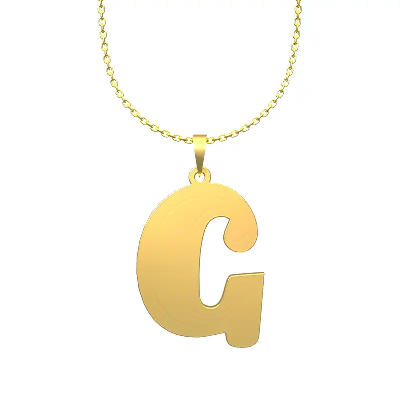 گردنبند طلا 18 عیار زنانه مدوپد مدل حرف G کد H3-1-1087