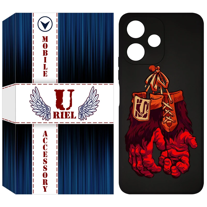 کاور یوریل مدل KSH کد 77 طرح دستکش مناسب برای گوشی موبایل شیائومی Redmi 12 5G / Note 12R / Poco M6 Pro 5G