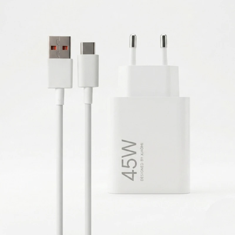 شارژر دیواری 45 وات مدل MDY-17-EF به همراه کابل تبدیل USB به USB-C