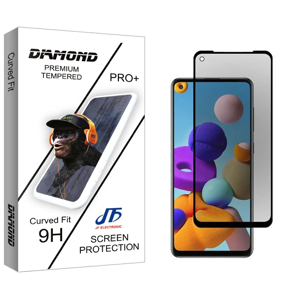 محافظ صفحه نمایش حریم شخصی جی اف مدل Diamond مناسب برای گوشی موبایل سامسونگ Galaxy A21s