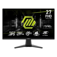 مانیتور گیمینگ 27 اینچ ام اس آی مدل MAG 275F، رزولوشن Full HD، پنل Rapid IPS، نرخ بروزرسانی 180 هرتز، با نسبت تصویر 16:9، دارای پورت HDMI و DisplayPort و خروجی هدفون