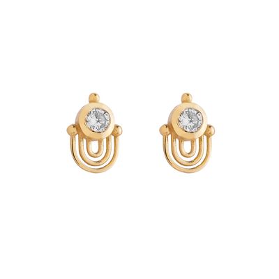 گوشواره میخی طلا 18 عیار زنانه کیا گالری مدل درنا کد EM457