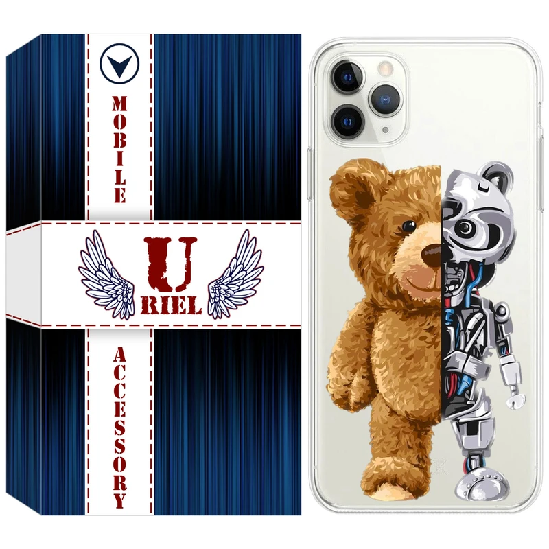 کاور یوریل مدل Clear کد 40 طرح خرس مناسب برای گوشی موبایل اپل iPhone 11 Pro Max