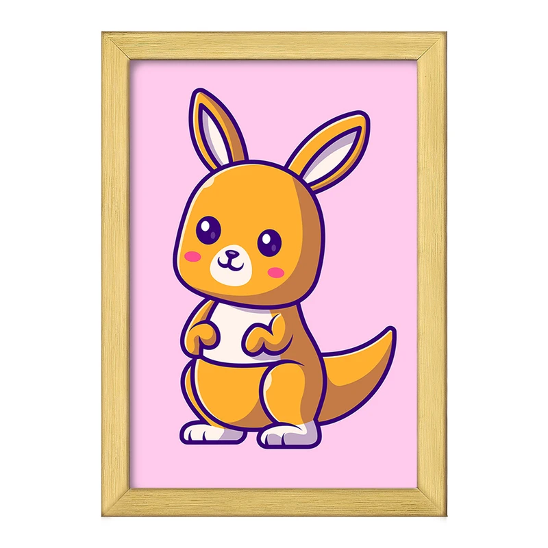 تابلو خندالو طرح حیوانات بامزه کانگورو کد 29699