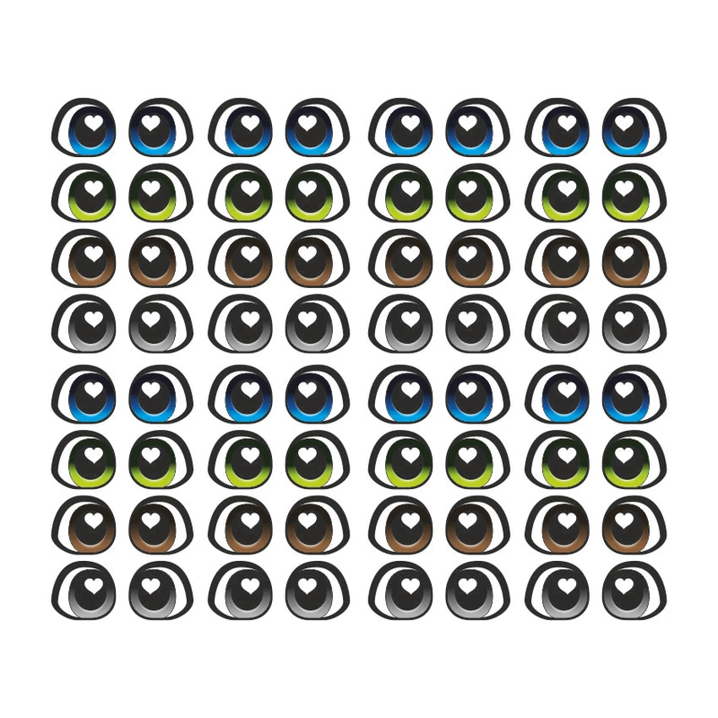 چشم عروسک مدل رزینی 10 میل کد 22 مجموعه 64 عددی