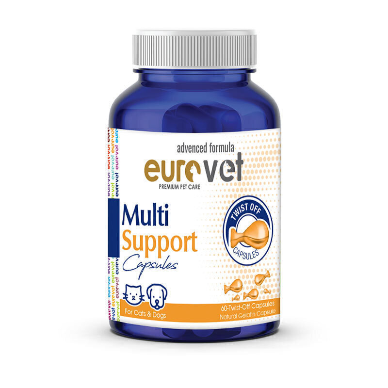 قرص مکمل مولتی ویتامین حیوانات یوروپت مدل Eurovet Multi Support بسته ۶۰ عددی