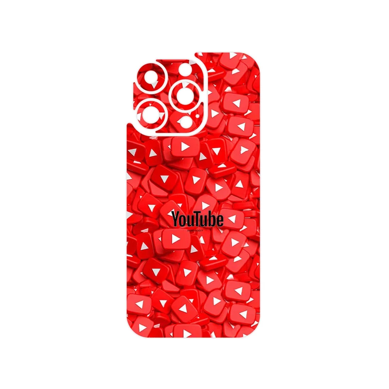 برچسب پوششی ماهوت مدل Youtube مناسب برای گوشی موبایل اپل iPhone 16 Pro