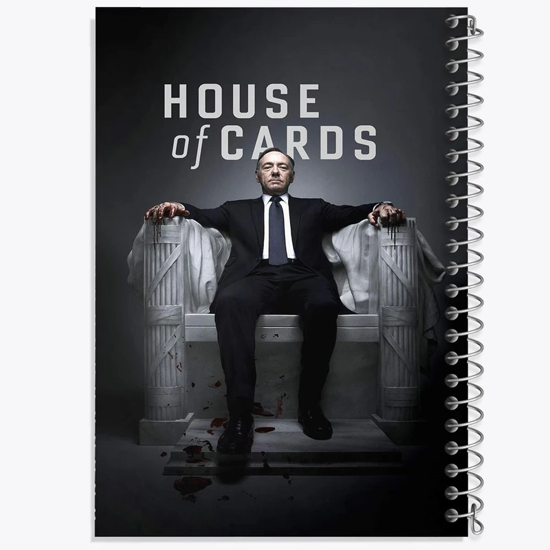 دفتر ژورنال نویسی 50 برگ خندالو مدل نقطه ای طرح سریال House Of Cards کد 28146