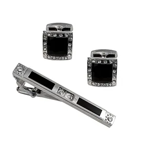 ست دکمه سردست و گیره کراوات مردانه مدل 530