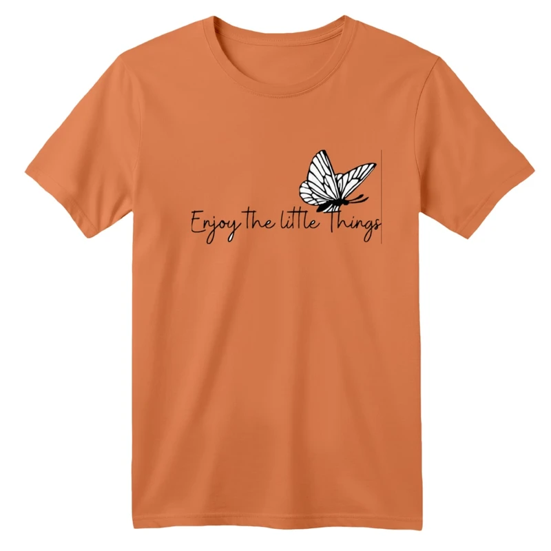 تی شرت آستین کوتاه بچگانه مدل نوشته پروانه