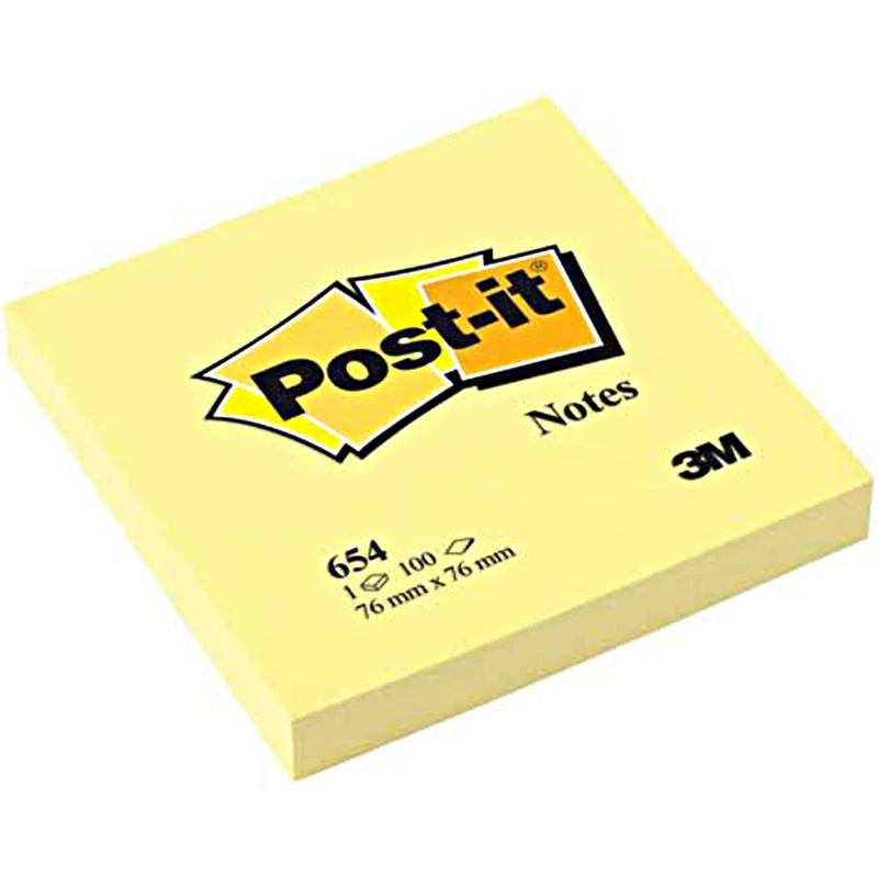 کاغذ یادداشت چسب دار پست ایت کد 654 - بسته 100 عددی