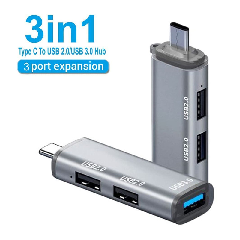 هاب 3 پورت USB-C/USB3.0 مجنتیک مدل ADS-302C