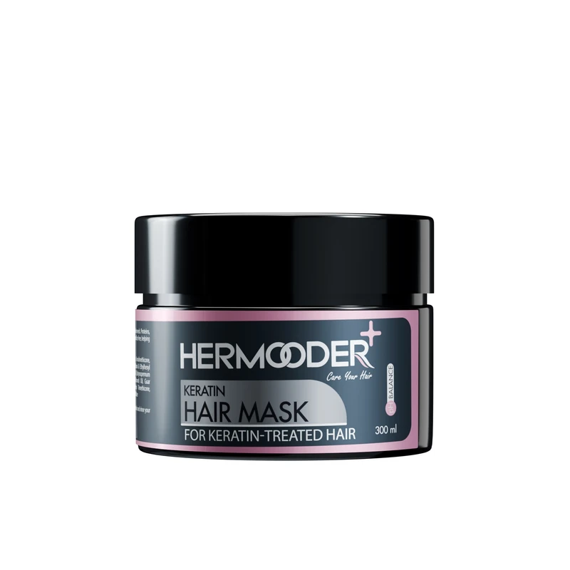 ماسک مو هرمودر مدل کاسه ای مناسب برای مو کراتین حجم 300 میلی لیتر