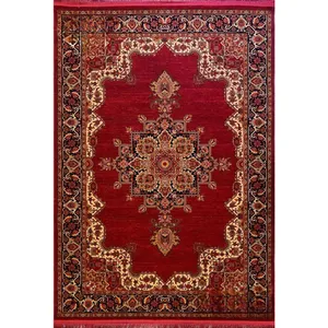 فرش ماشینی هیوا طرح بلوچ کد 411 زمینه لاکی