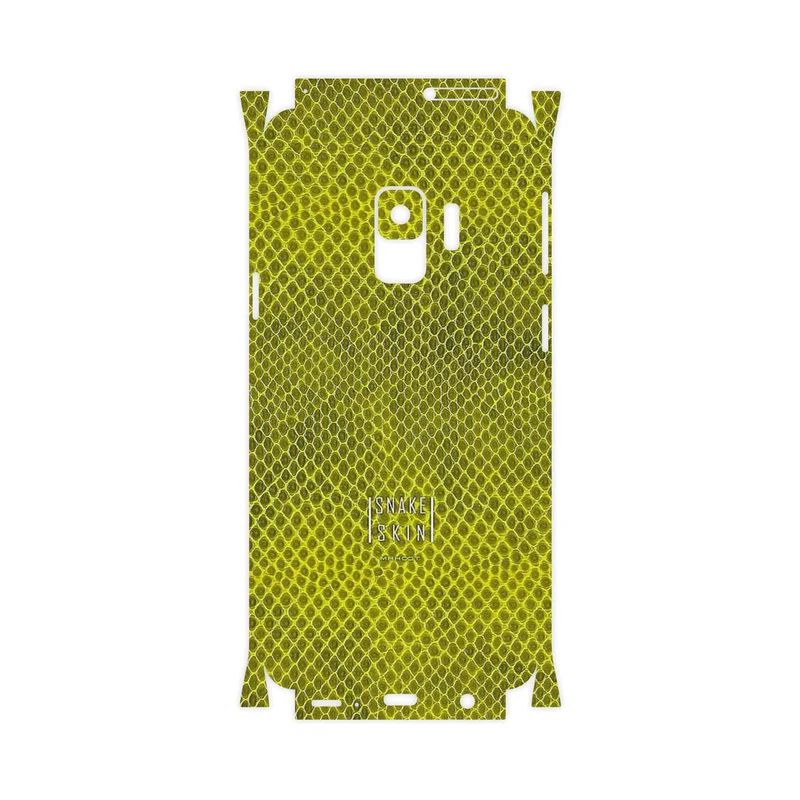 برچسب پوششی ماهوت مدل Yellow Snake Skin-FullSkin مناسب برای گوشی موبایل سامسونگ Galaxy S9