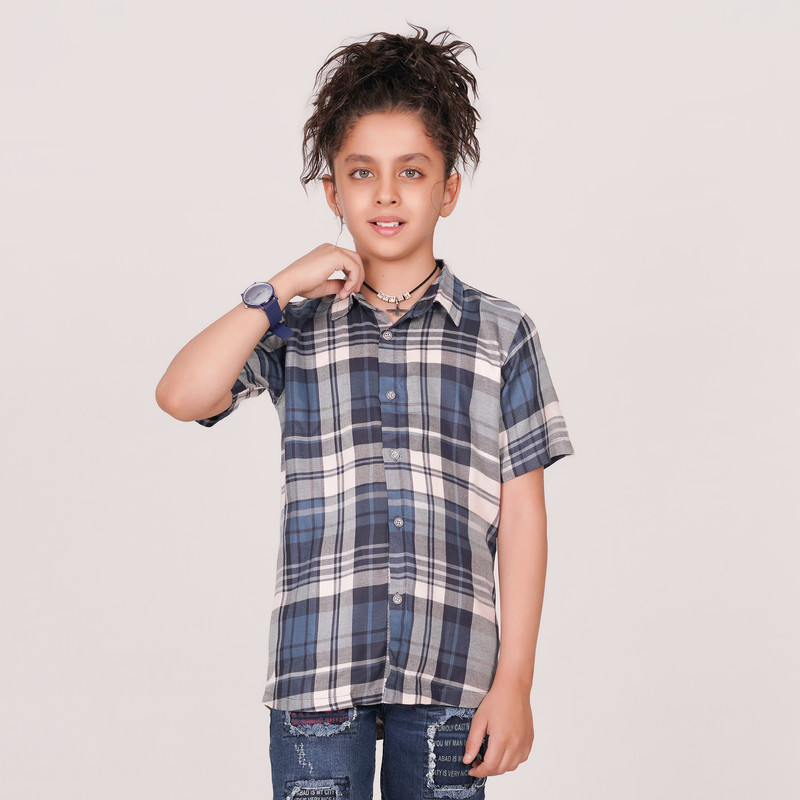 پیراهن پسرانه مدل چهارخانه کد KAM_A121232