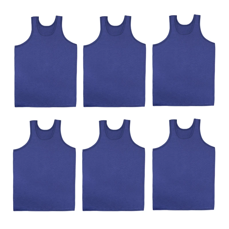 زیرپوش رکابی یقه گرد مردانه مدل 1000 مجموعه 6 عددی