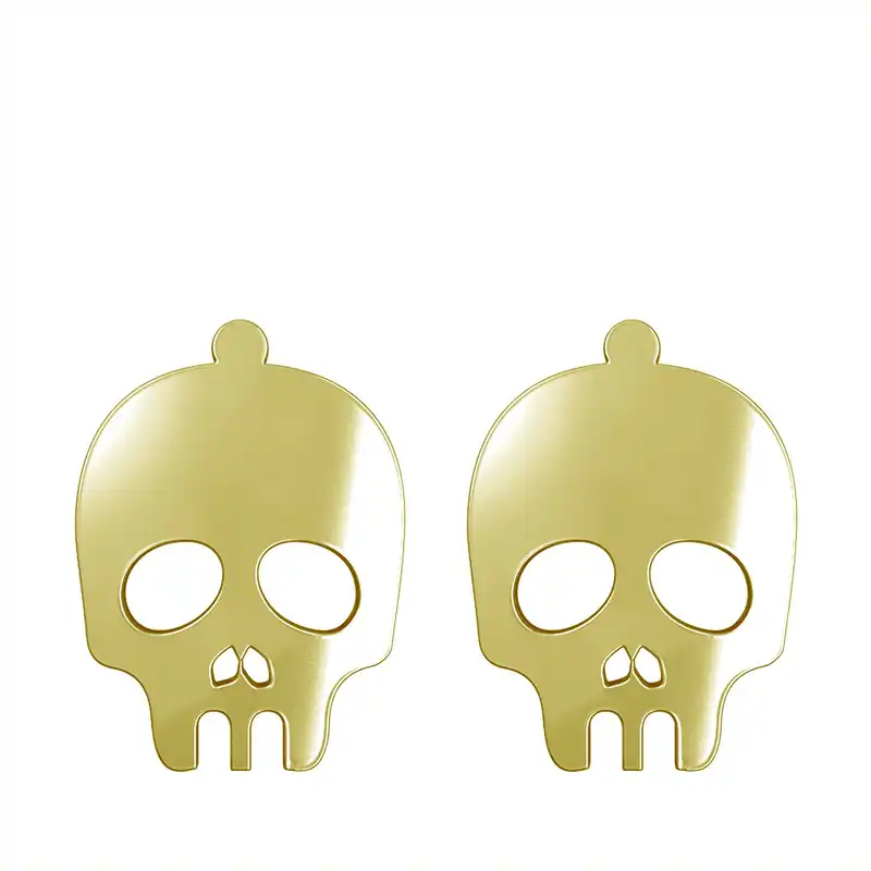 گوشواره طلا 18 عیار زنانه مدوپد مدل جمجمه کد GA1-15694