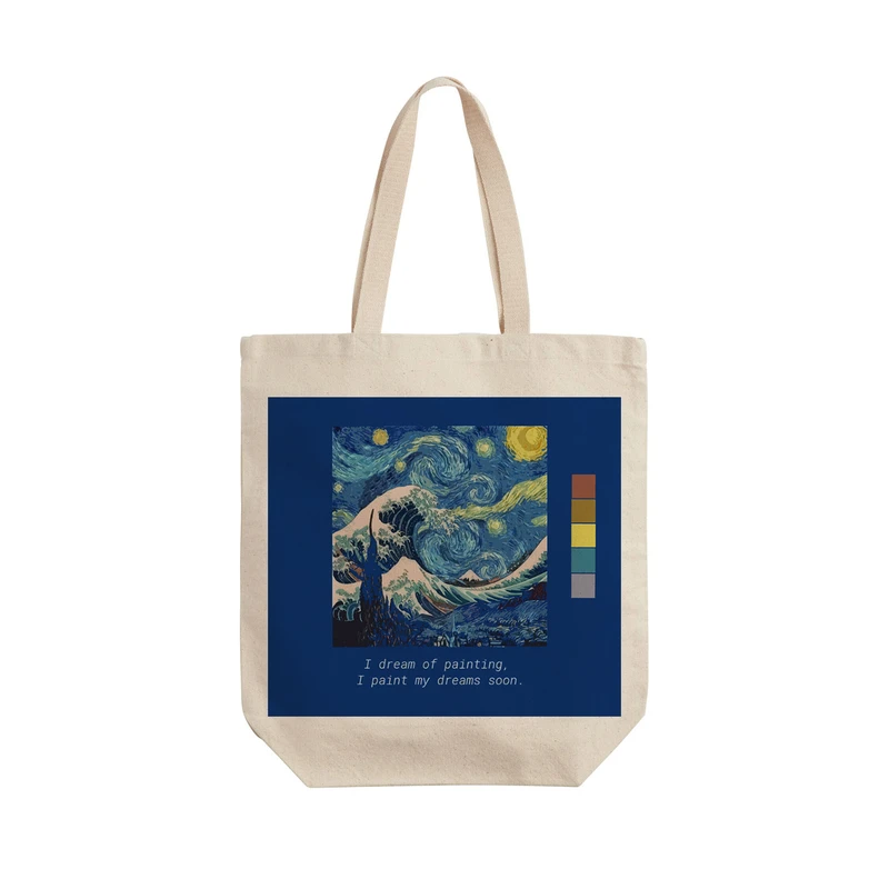 ساک خرید ترمه طراحان ایده مدل پترن نقاشی کد 0042 - L