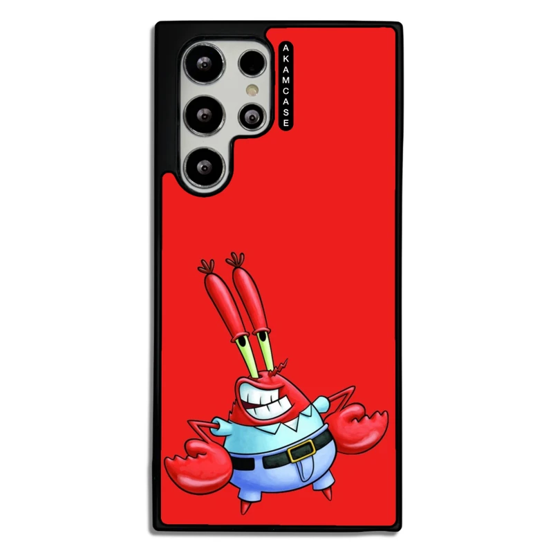 کاور آکام مدل AMC-WSGS22U-SPONGE BOB15 مناسب برای گوشی موبایل سامسونگ Galaxy S22 Ultra