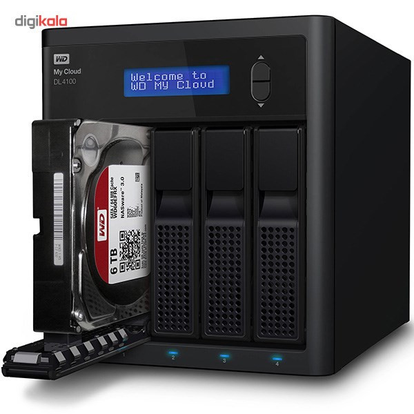 ذخیره ساز تحت شبکه وسترن دیجیتال مدل My Cloud DL4100 WDBNEZ0160KBK-EESN 4-Bay ظرفیت 16 ترابایت