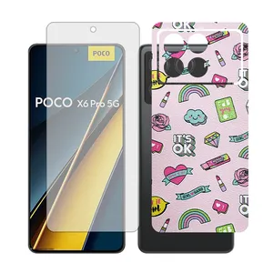 Glass Together model transparent Screen Protector Suitable for Xiaomi Poco X6 Pro Mobile Phone with Back cover sticker